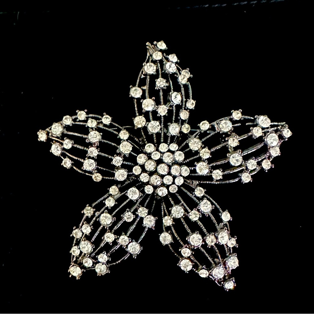 Gorgeous Vintage Rhinestone Brooch in the shape of a Star.